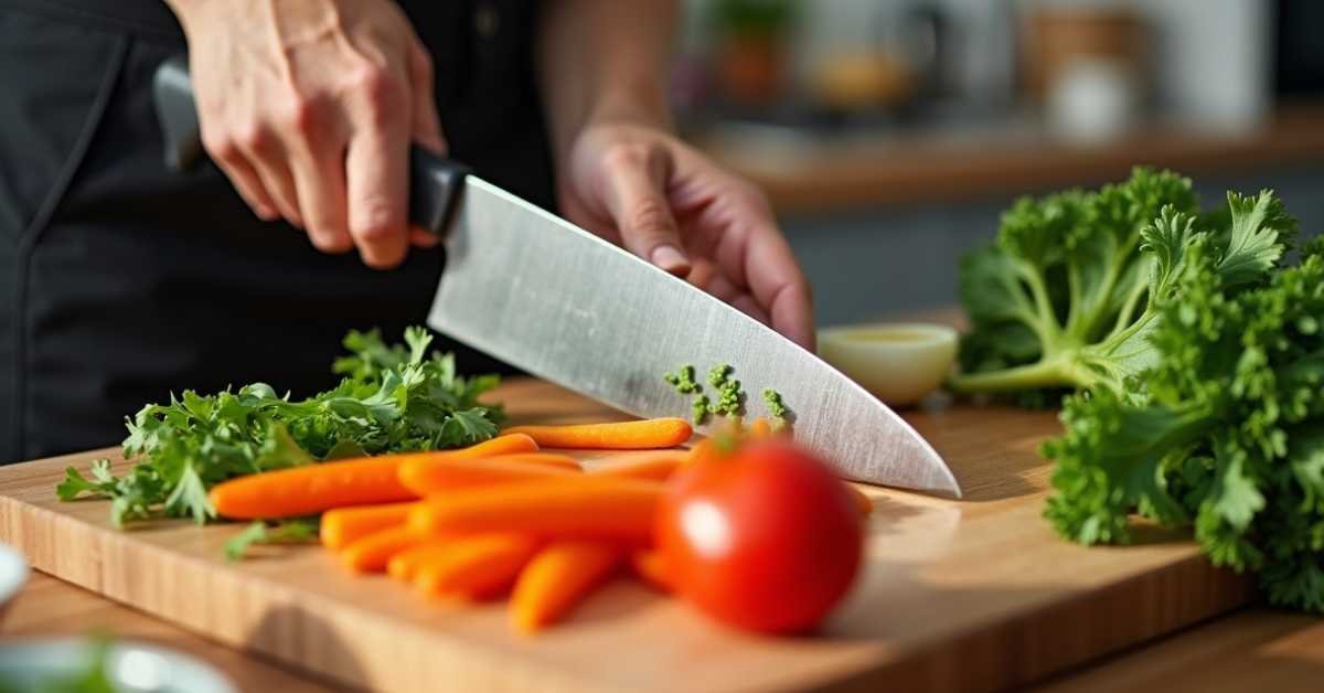 kitchen meal prep vegetables chopped together