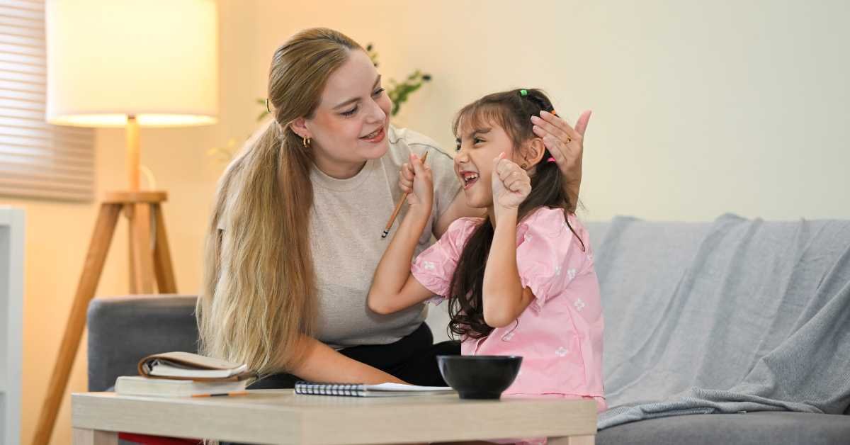 overwhelmed child listening to parent instructions
